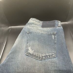 Kiton Lightly Distressed Modern Cut Slim Denim